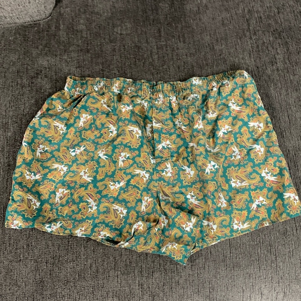 Vintage 100% Silk Looney Tunes Bugs Bunny Boxer Shorts Size XL